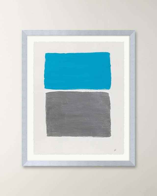 "Platinum Sky 3" Framed Acrylic Painting by Deborah Fine